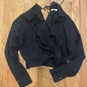 Vince Slim Fitted Wrap Shirt